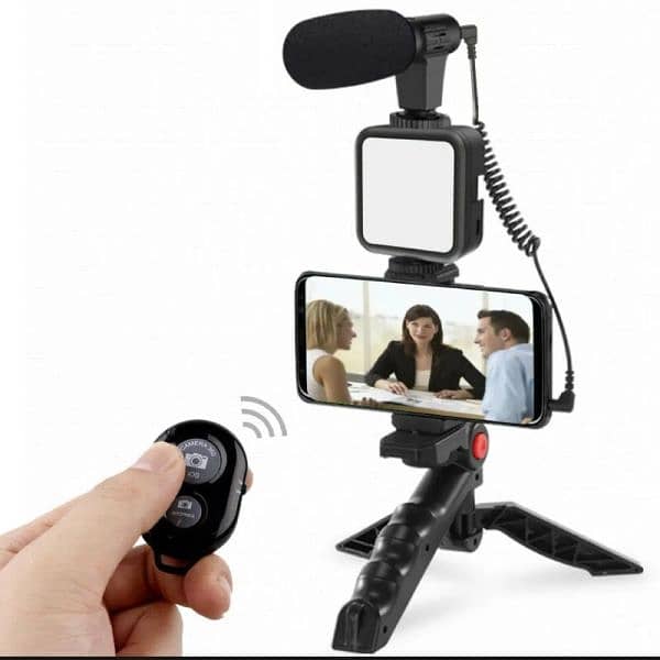 ALL IN ONE Vlogging Kit, Mobile Stand Video Making kit, with tri 1