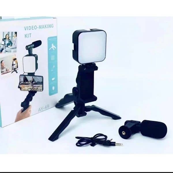 ALL IN ONE Vlogging Kit, Mobile Stand Video Making kit, with tri 12