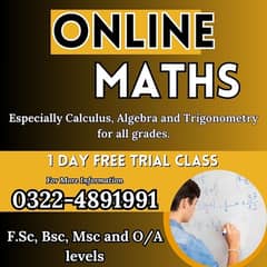 Online Maths classes (WhatsApp: 0322-4891991)