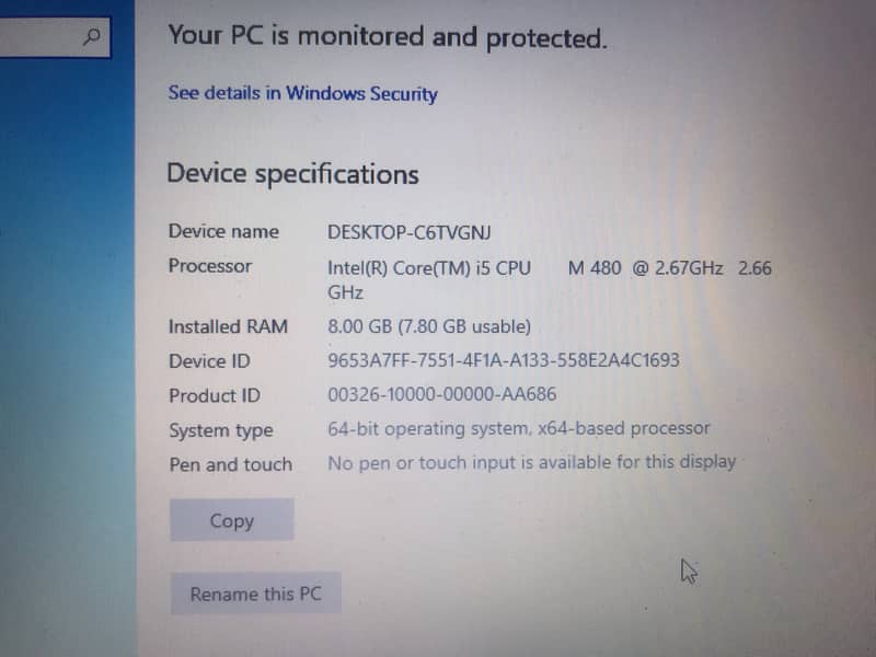 Dell Inspiron cor i5 8GB Ram with 256GB ssd 0