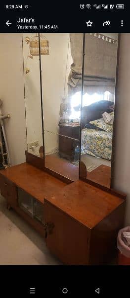 dressing with slide mirrors solid wood 2