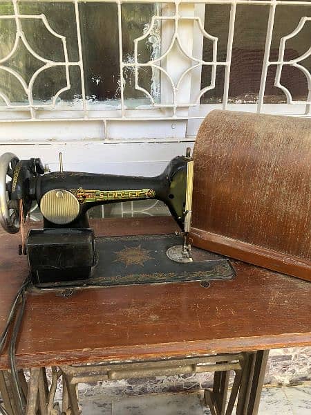 Wooden sewing machine with entire setup purely wood (+Electric Motor) 1