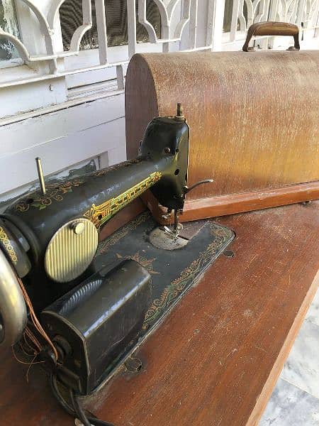 Wooden sewing machine with entire setup purely wood (+Electric Motor) 3