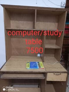 Computer table with book shelf and sliding keyboard tray 0