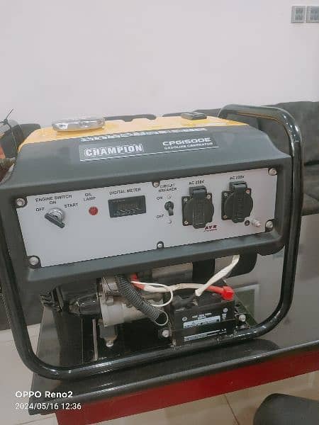 CPG1500e generator only few  days used 10by10 condition 5