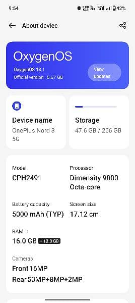 OnePlus nord 3 brand new condition 1