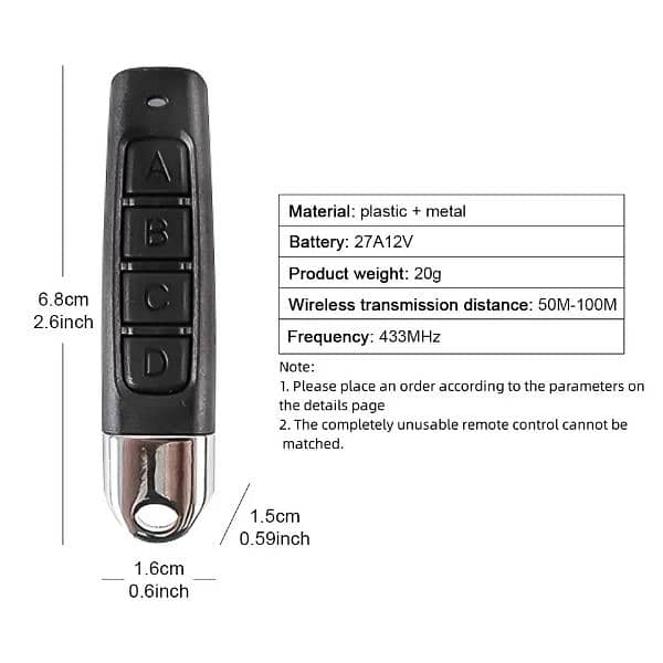 Door Remote Control Car Cloning Duplicator Key Fob A Distance Re 10