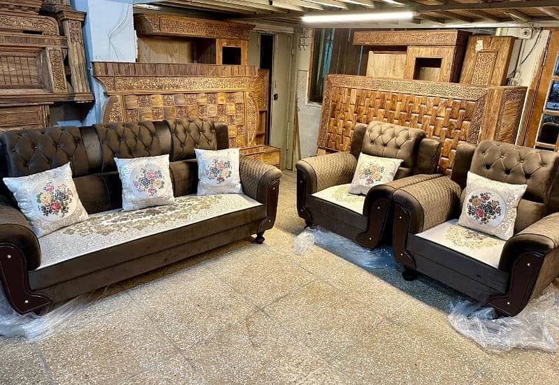 sofa set / 5 seater sofa set / five seater sofa set / wooden sofa 17