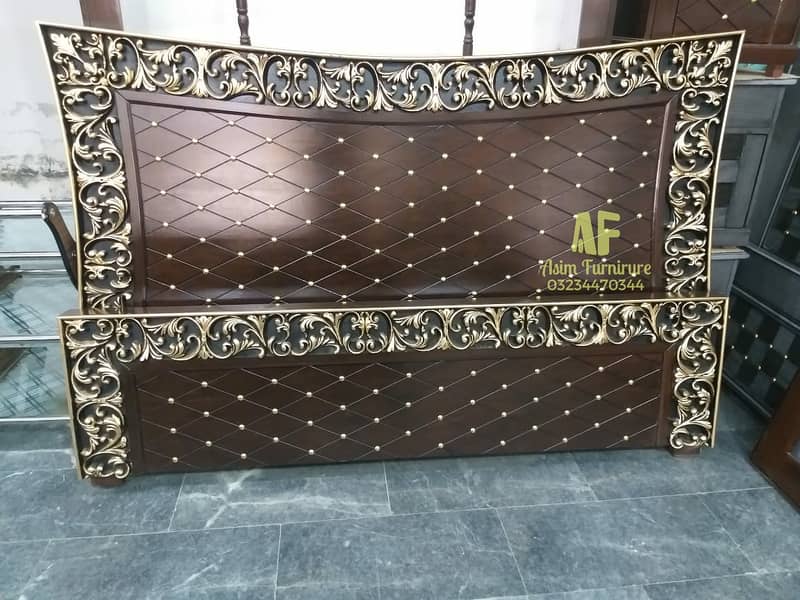 Double bed/King size bed/Dressing table/Bed set/Wooden bed/Furniture 5