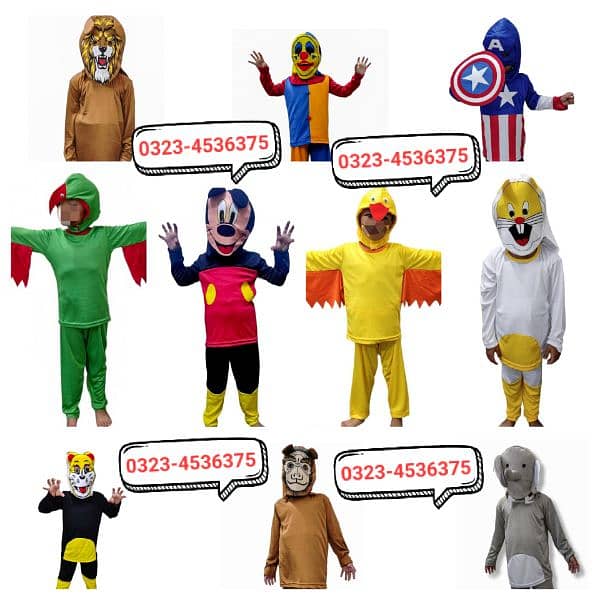 3 Pcs kids Stitched Dry Fit Costume (10 Characters) l 0323-4536375 0