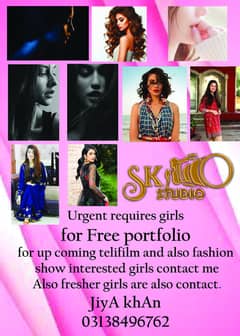Urgent requires girls for free portfolio