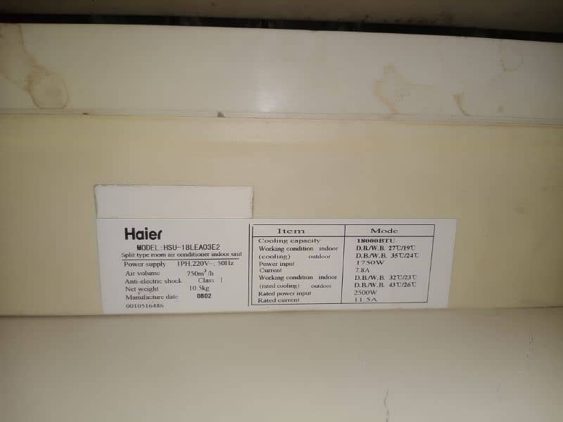 split ac haier condition used phone number :03354136339 2