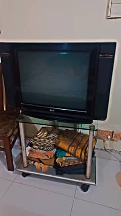LG TV with trolley