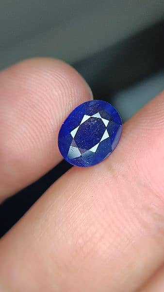 Blue sapphire neelam African royal blue good size gemstone for sale 2