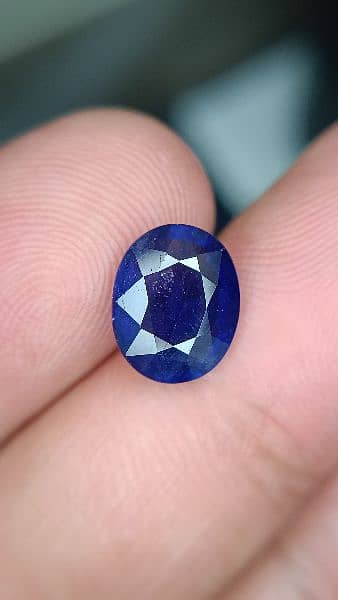 Blue sapphire neelam African royal blue good size gemstone for sale 3
