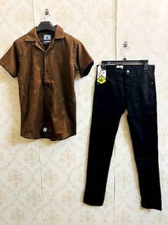 stretchable T-shirt & stretchable Black Jean's