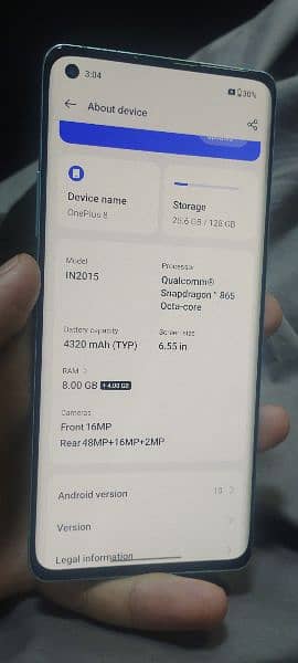 oneplus8 8/128 865snapdragon 10/10condition 2