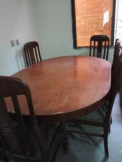 large Dining table with 6 chair 0