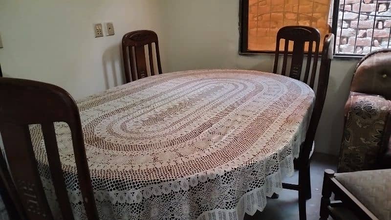 large Dining table with 6 chair 2