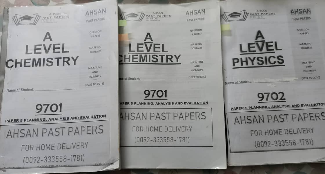 AS AND A LEVEL PAST PAPERS FOR PHYSICS, CHEMISTRY, BIOLOGY 1
