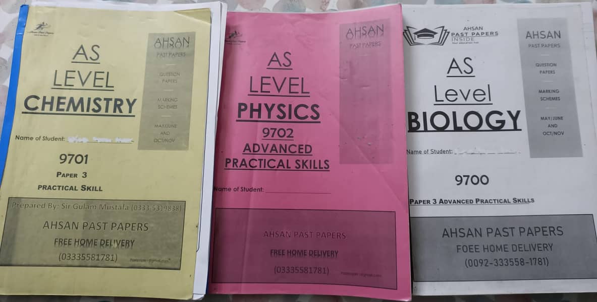 AS AND A LEVEL PAST PAPERS FOR PHYSICS, CHEMISTRY, BIOLOGY 8