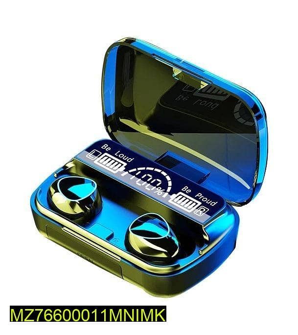 M10 Digital Display Case Earbuds, Black 2