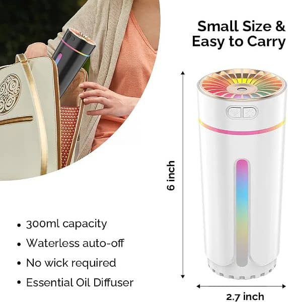 Portable Mini Humidifier with 7-color Lights  {0/3/4/7/4/9/5/8/5/0/8} 4