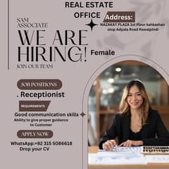 office receptionist job for female / office job for female 0