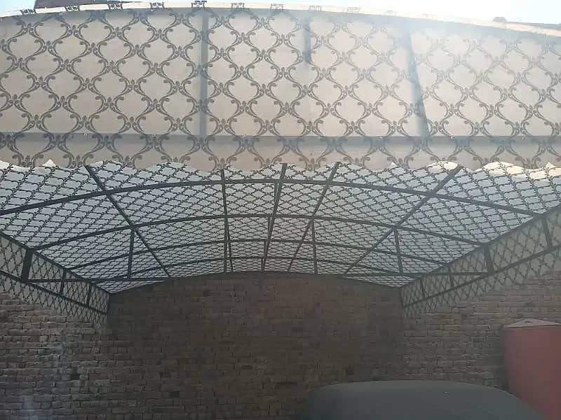 Window Shed,Tensile fabric shade, Fiber Glass Work,Car parking Shed 3