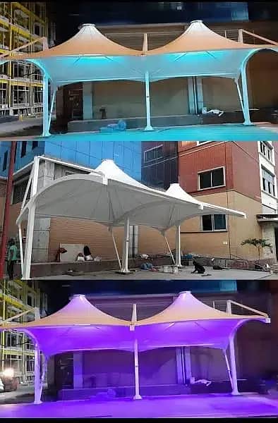 Window Shed,Tensile fabric shade, Fiber Glass Work,Car parking Shed 9