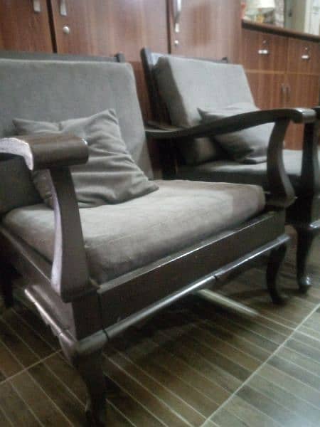 2 Sofas ,handcrafted made from sheesham wood from chinyoot, with table 6