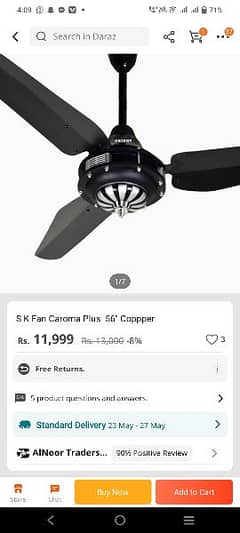 Ceiling Fans (2 Pcs brand new condition)
