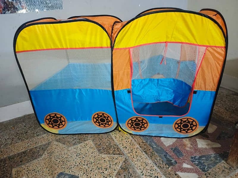 Big Pop Up Tent House For Kids Large school Bus Shape 0