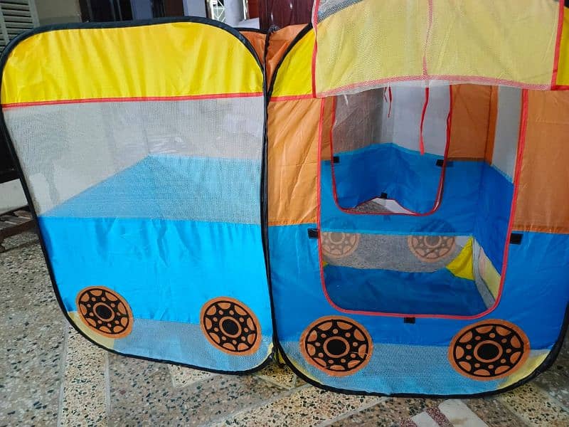 Big Pop Up Tent House For Kids Large school Bus Shape 1