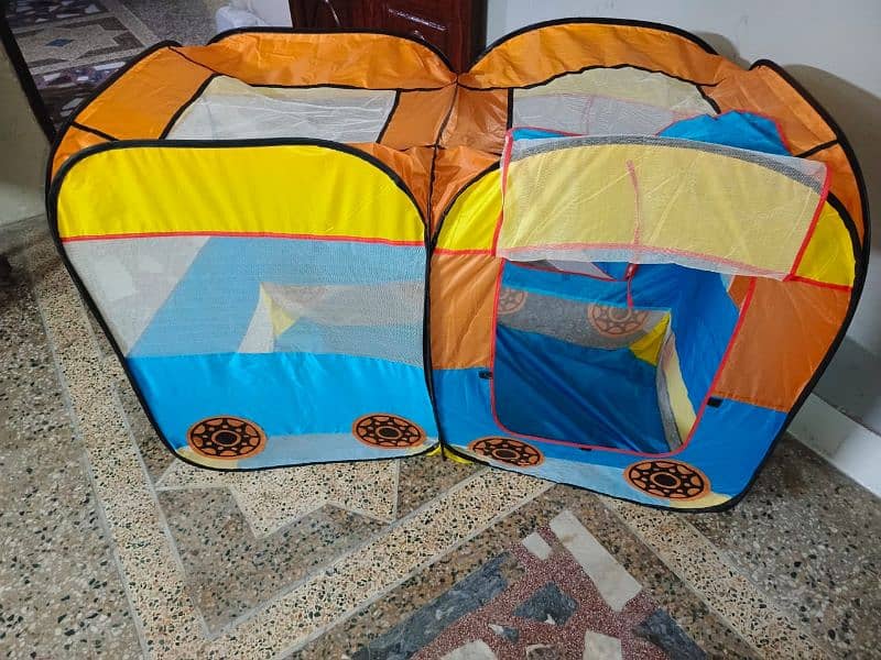 Big Pop Up Tent House For Kids Large school Bus Shape 2