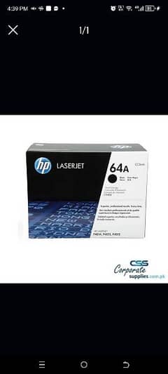 Hp Laserjet Toner 64A New China Box Pack