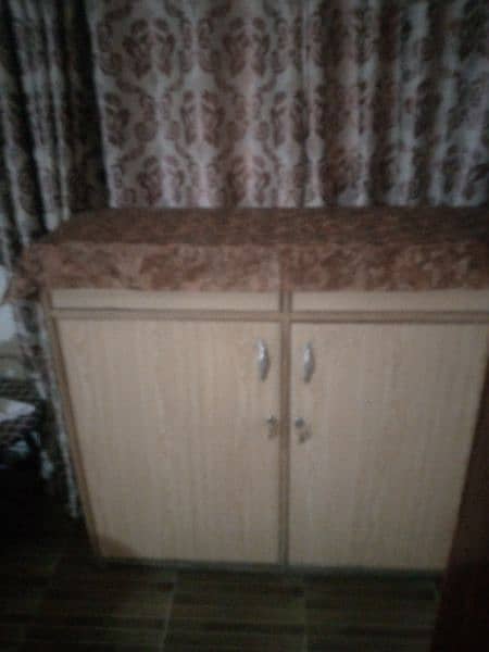 two cabinets with locks and drawers 3