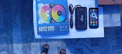 2 Aigo AR12 RGB Fans Gaming Computer Fan + Controller