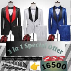 3 In 1 3pcs Pant Coat Special Offer
