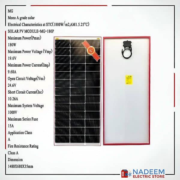 solar panel 180 watt and solar Royal ac DC fan 1