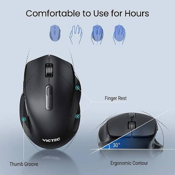 Victec Wireless Mouse With Usb Reciever 4