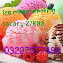 ice cream pecking job are available 0