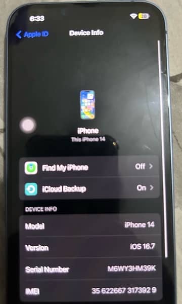 Iphone 14 256gb jv blue colour with box 2