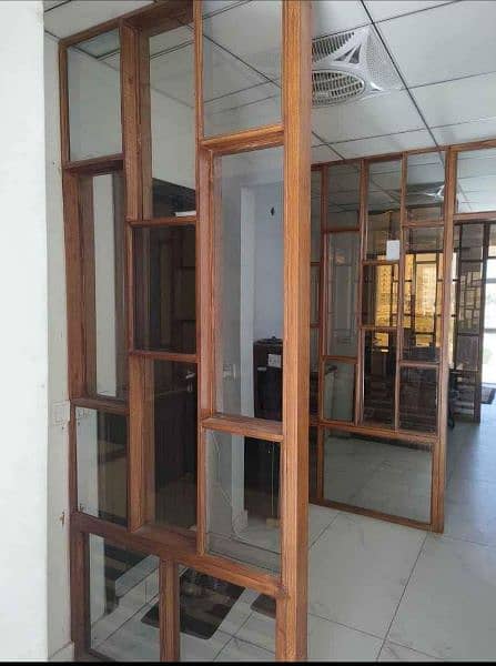 wooden glass partition 3