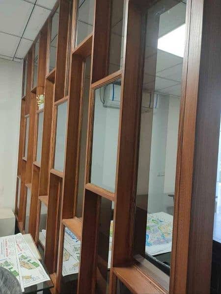 wooden glass partition 5