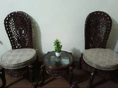 Pure Chinioti Room Chairs with Round Table