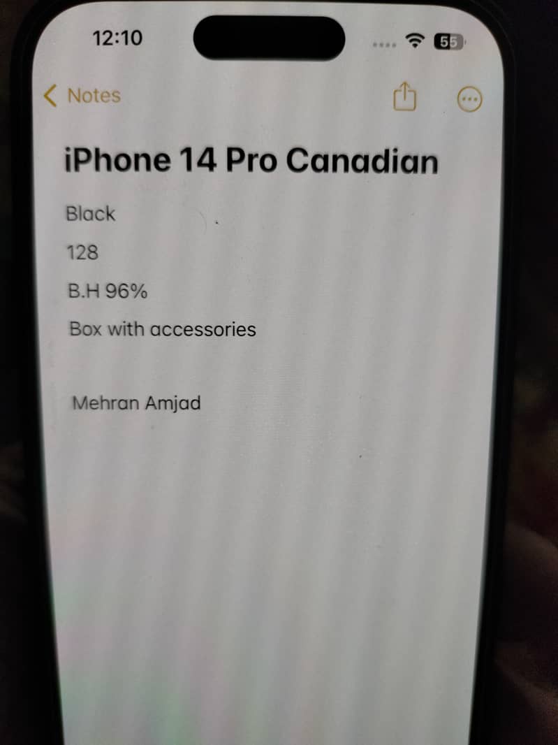 Iphone 14 Pro Canadian Model JV 1
