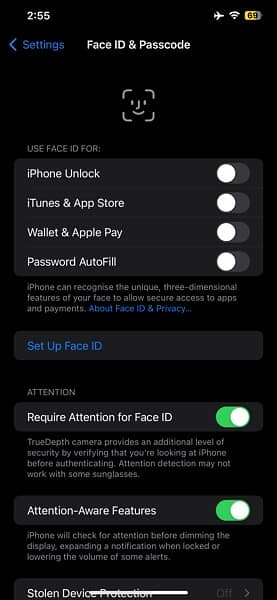 iphone xs max 64 jv face id off 6