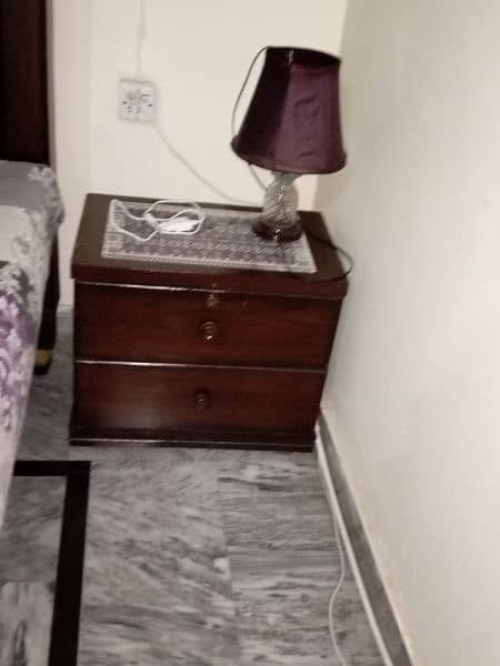 Double Bed For Sell Urgent with Side Tables 1