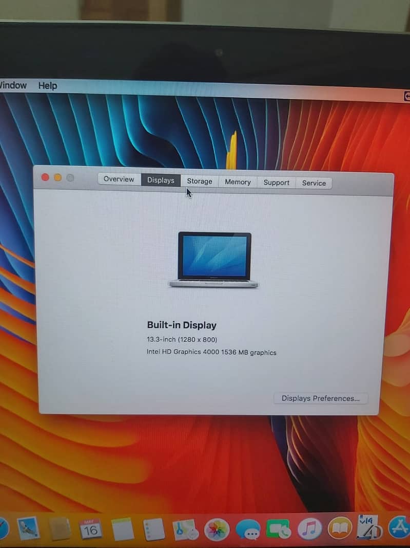 Macbook pro 13 inch mid 2012 12 GB Ram and 128 SSD 11